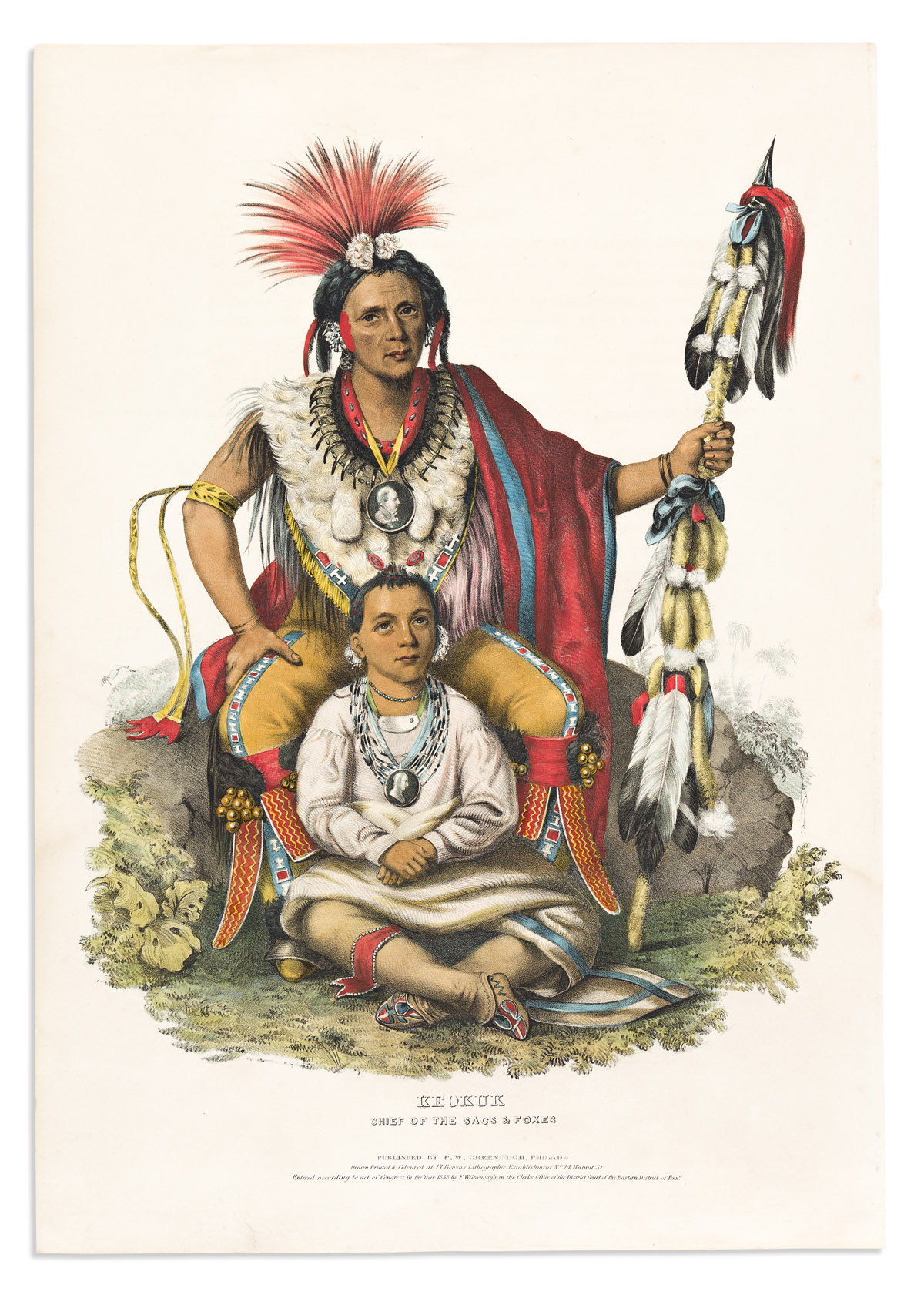 (NATIVE AMERICANS.) Thomas McKenney; and James Hall. Keokuk Chief of the Sacs & Foxes.